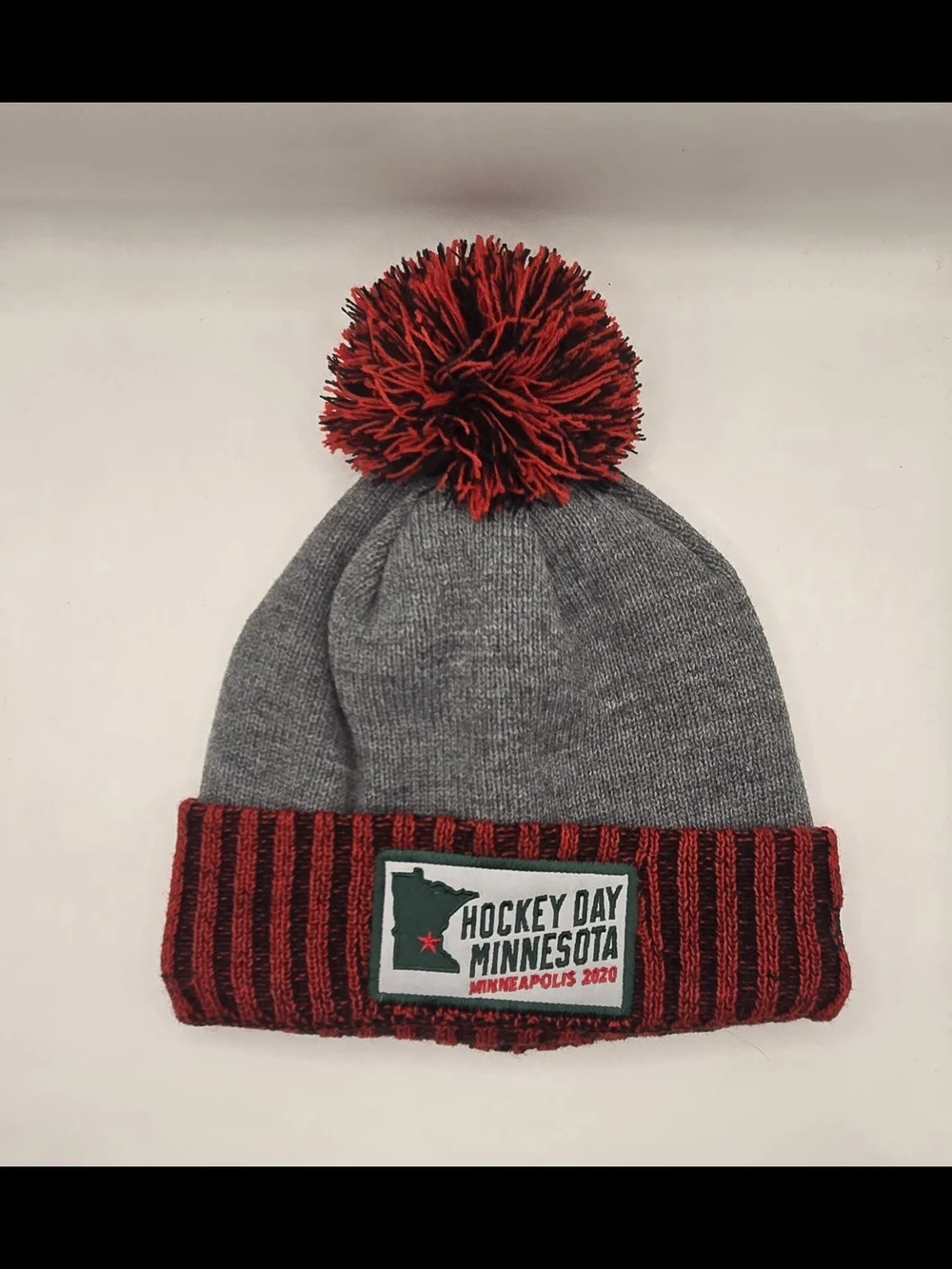 New Era Hockey Day Minnesota 2020 Minneapolis Reversible Pom Beanie.